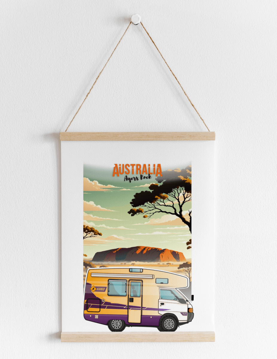 Affiche vanlife "Australia - Ayers Rock" - Explora Van