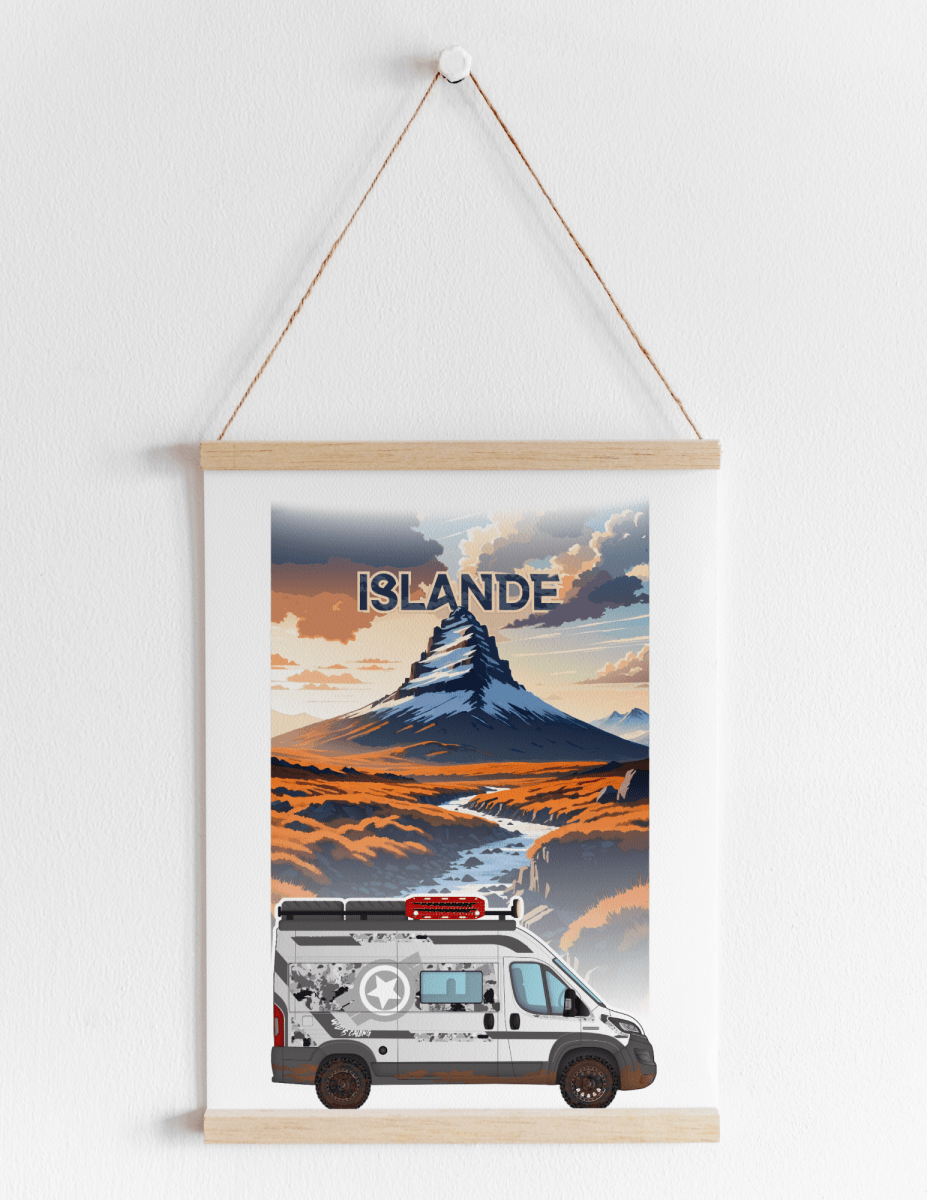 Affiche vanlife "Islande" - Explora Van