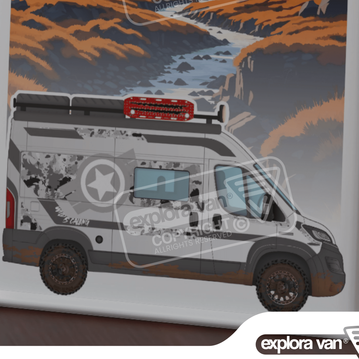 Affiche vanlife "Islande" - Explora Van