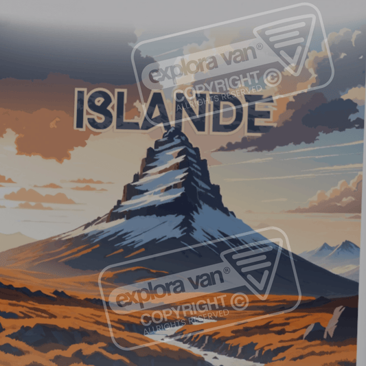 Affiche vanlife "Islande" - Explora Van