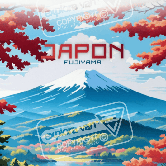 Affiche vanlife " Japon - Fujiyama" - Explora Van