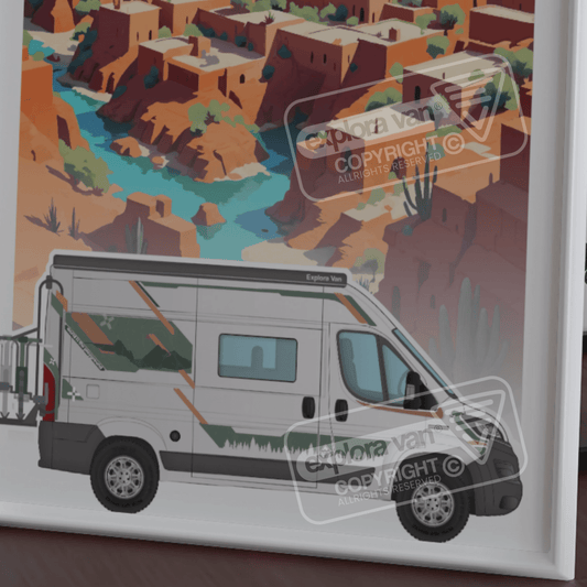 Affiche vanlife "Maroc" - Explora Van