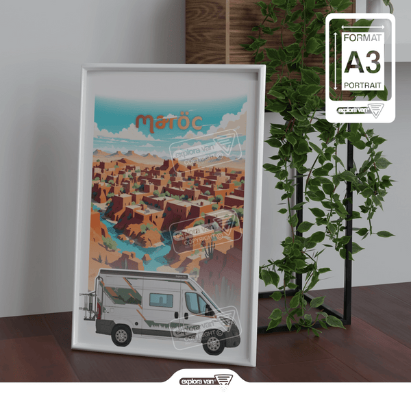 Affiche vanlife "Maroc" - Explora Van