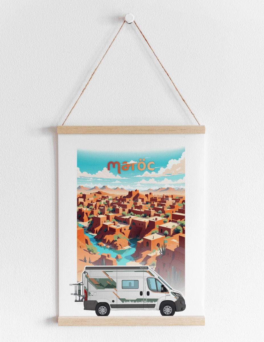 Affiche vanlife "Maroc" - Explora Van
