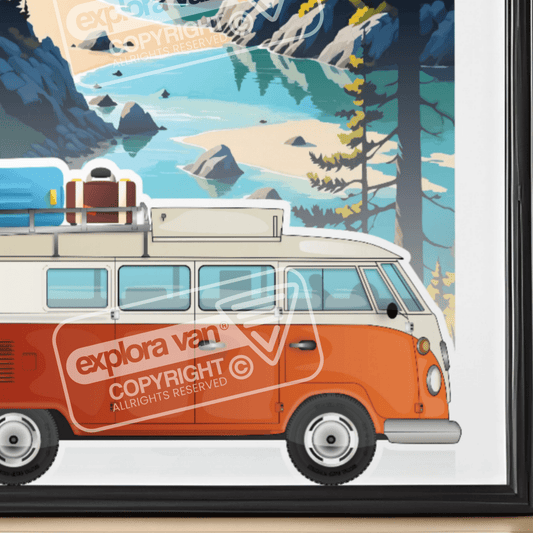 Affiche Vanlife "New Zélande" - Explora Van