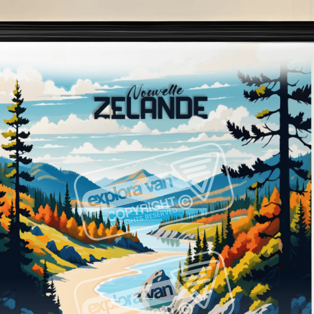 Affiche Vanlife "New Zélande" - Explora Van
