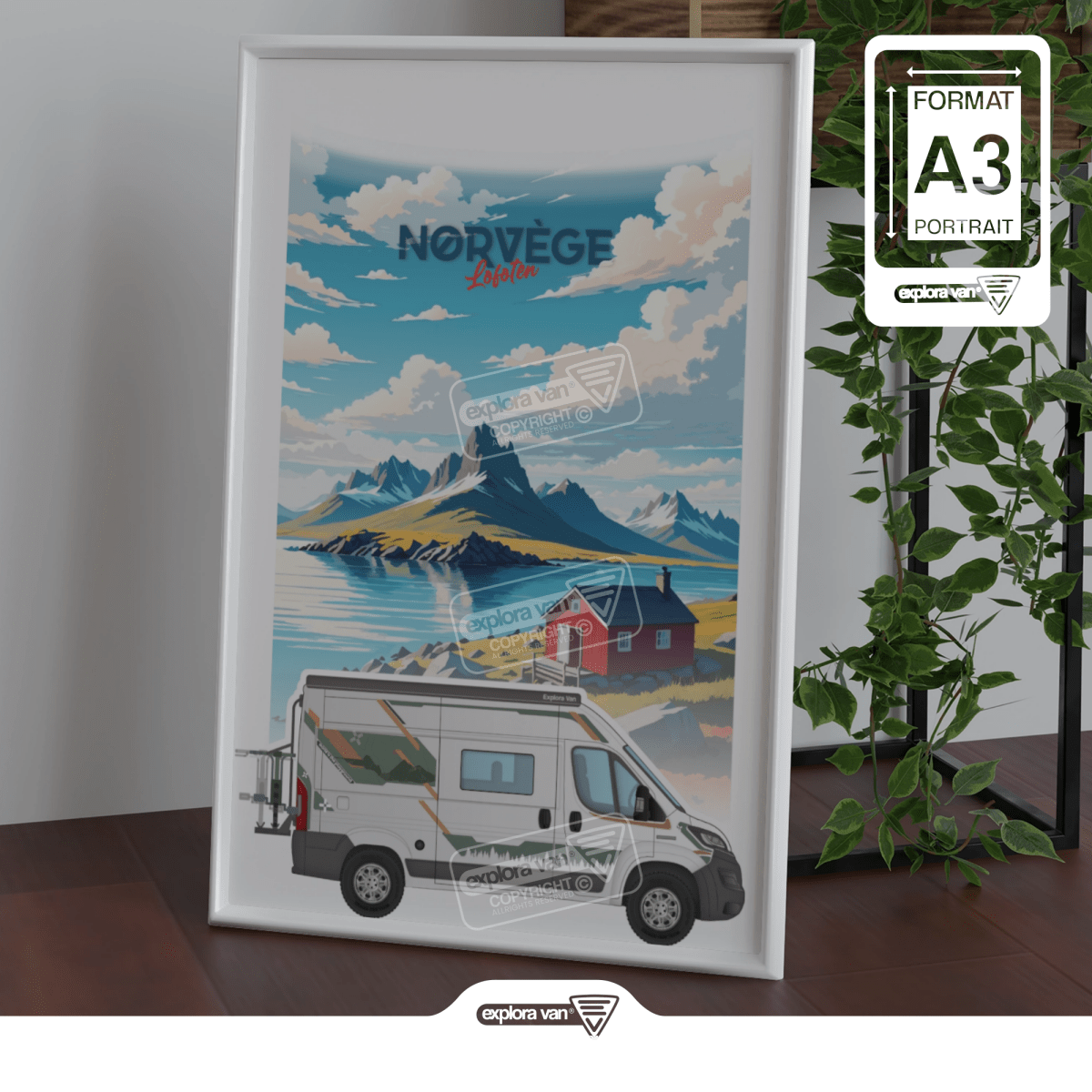 Affiche Vanlife "Norvège - Lofoten" - Explora Van