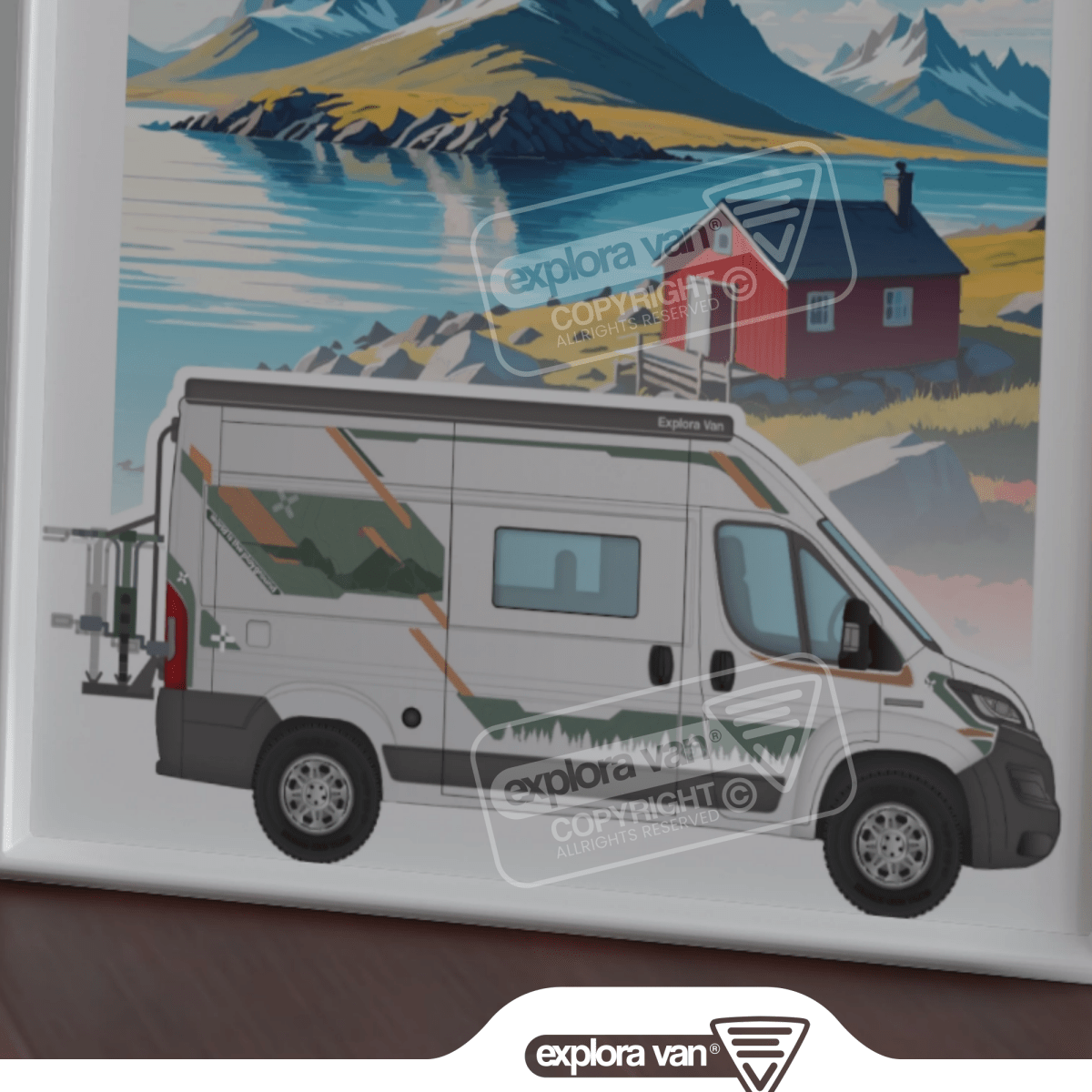 Affiche Vanlife "Norvège - Lofoten" - Explora Van