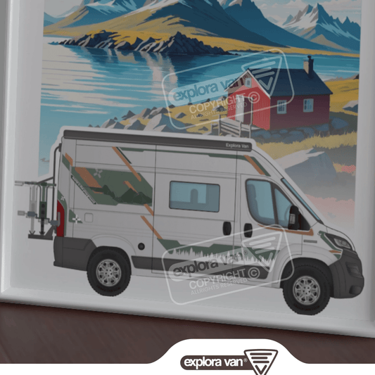 Affiche Vanlife "Norvège - Lofoten" - Explora Van
