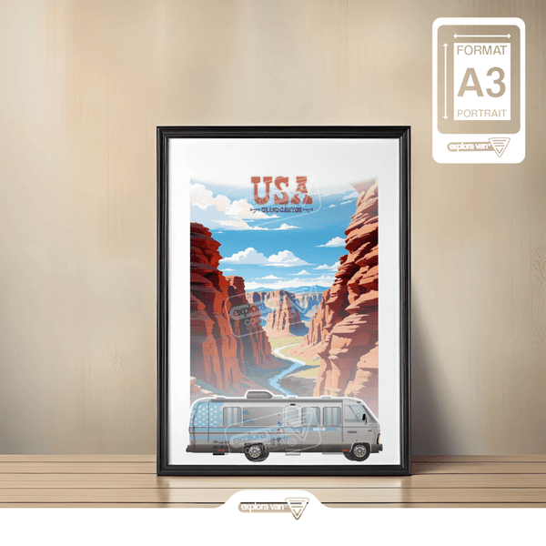 Affiche Vanlife "USA - Grand Canyon " - Explora Van