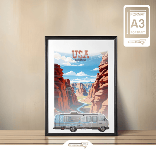 Affiche Vanlife "USA - Grand Canyon " - Explora Van